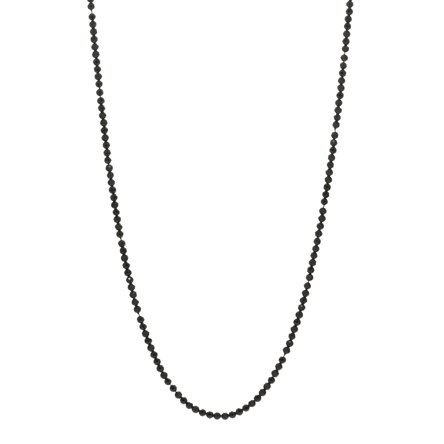 19K Yellow Gold Black Spinel Francesca Clasp Necklace