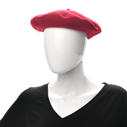 Hermes Merinos Wool Felt Felicity Beret Hat 56 Passion 2 of 9