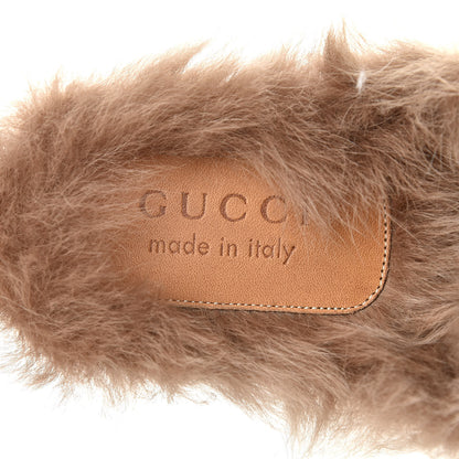 Gucci Calfskin Fur Crystal Tiger Embroidered Mens Princetown Slippers 7 Black 8 of 8
