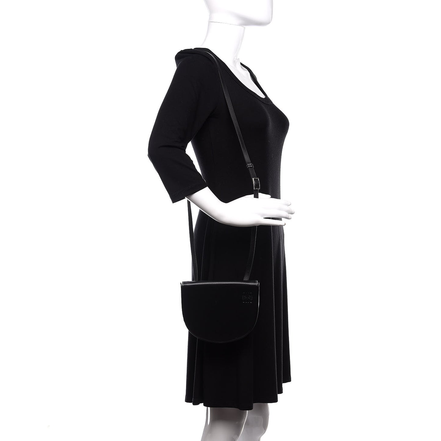 Soft Calfskin Heel Bag Black