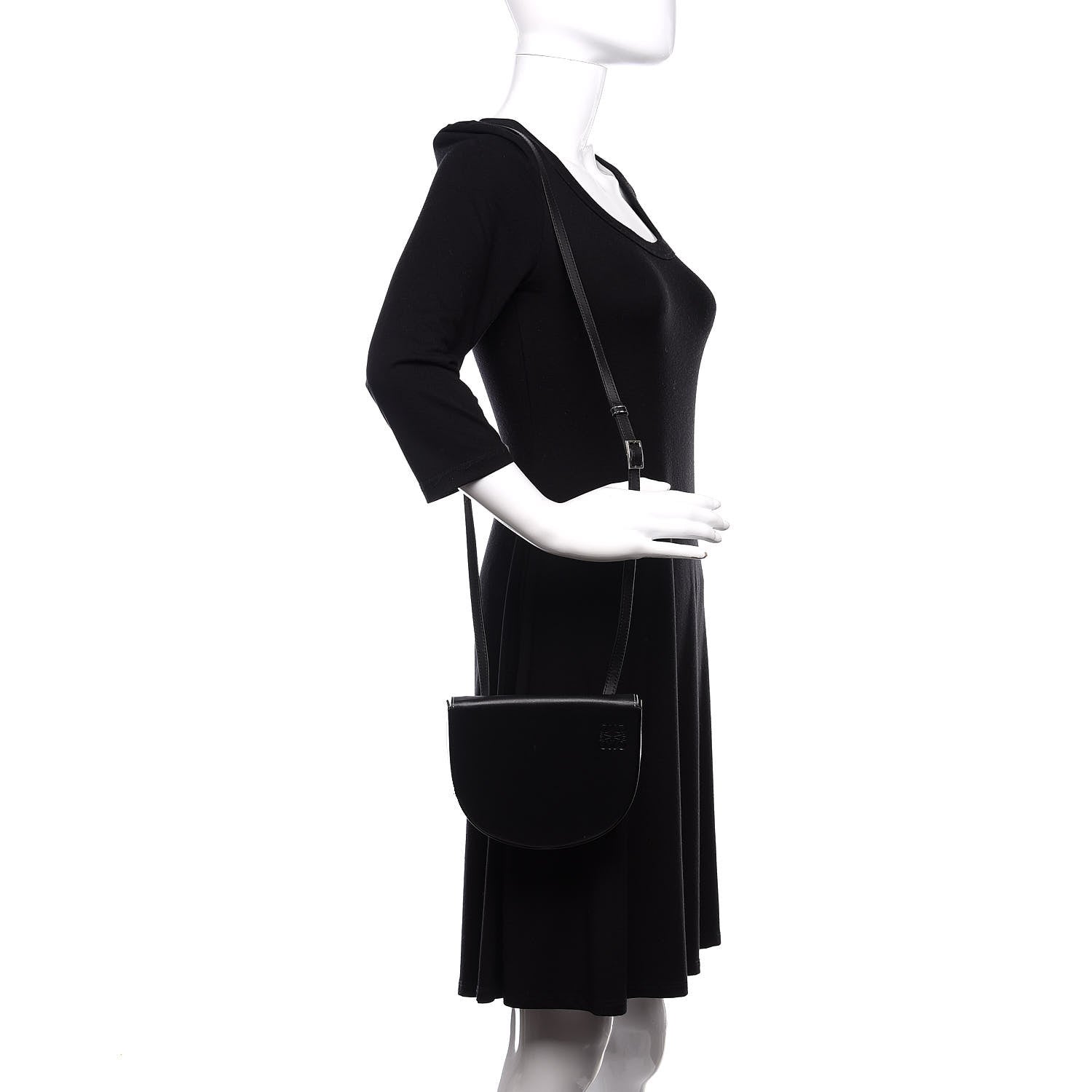 Loewe Soft Calfskin Heel Bag Black 2 of 9