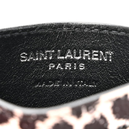Saint Laurent Grain De Poudre Baby Cat Print Card Case White Black 6 of 9
