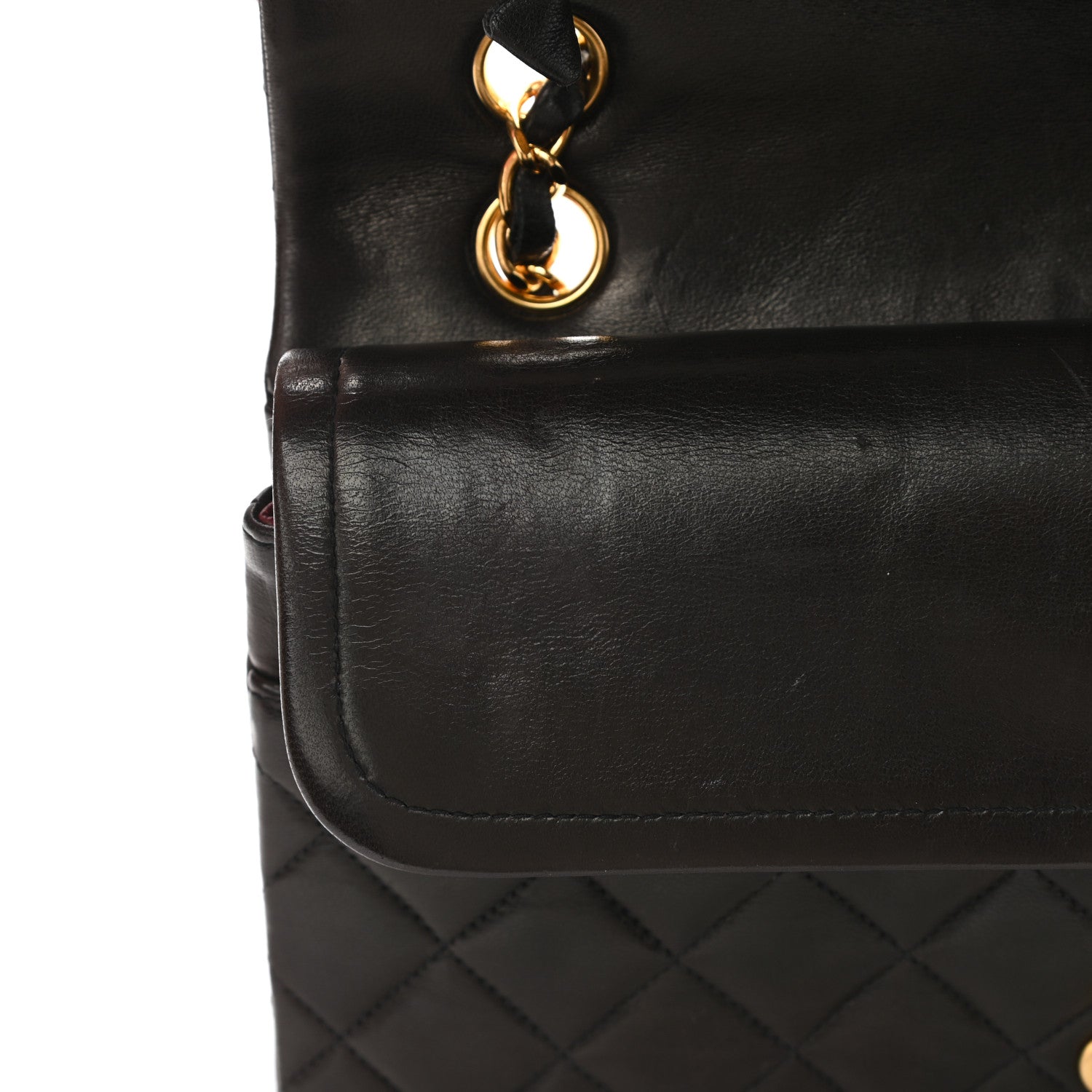 Chanel Lambskin Quilted Medium Double Flap Dark Brown 11 of 14