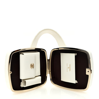 Chanel Lambskin Minaudiere Vanity With Handle White 6 of 11