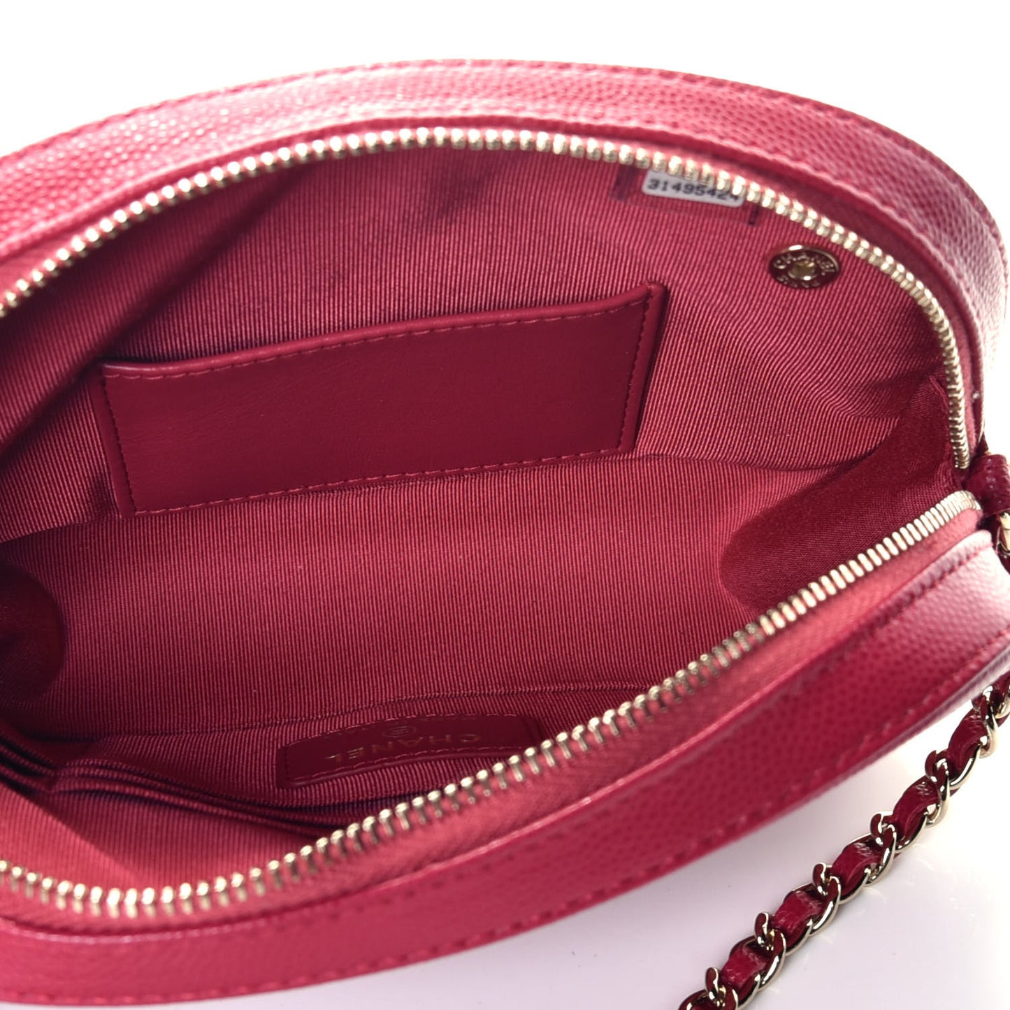 Caviar Quilted Camera Case Dark Pink