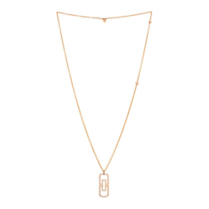Bulgari 18K Rose Gold Diamond Parentesi Necklace 2 of 3