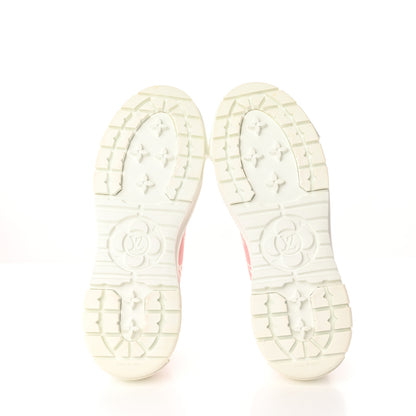 Louis Vuitton Denim Monogram Squad Sneakers 38.5 Pink 5 of 15