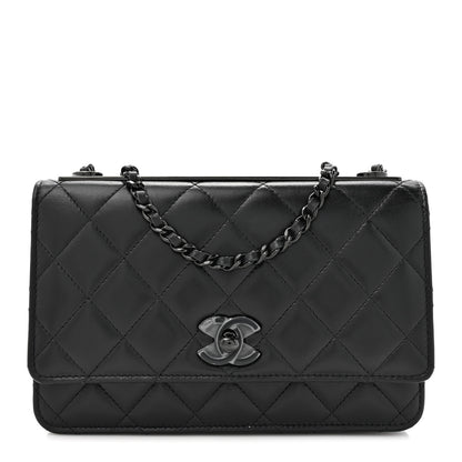 Chanel Lambskin Quilted Trendy CC Wallet On Chain WOC So Black 1 of 11