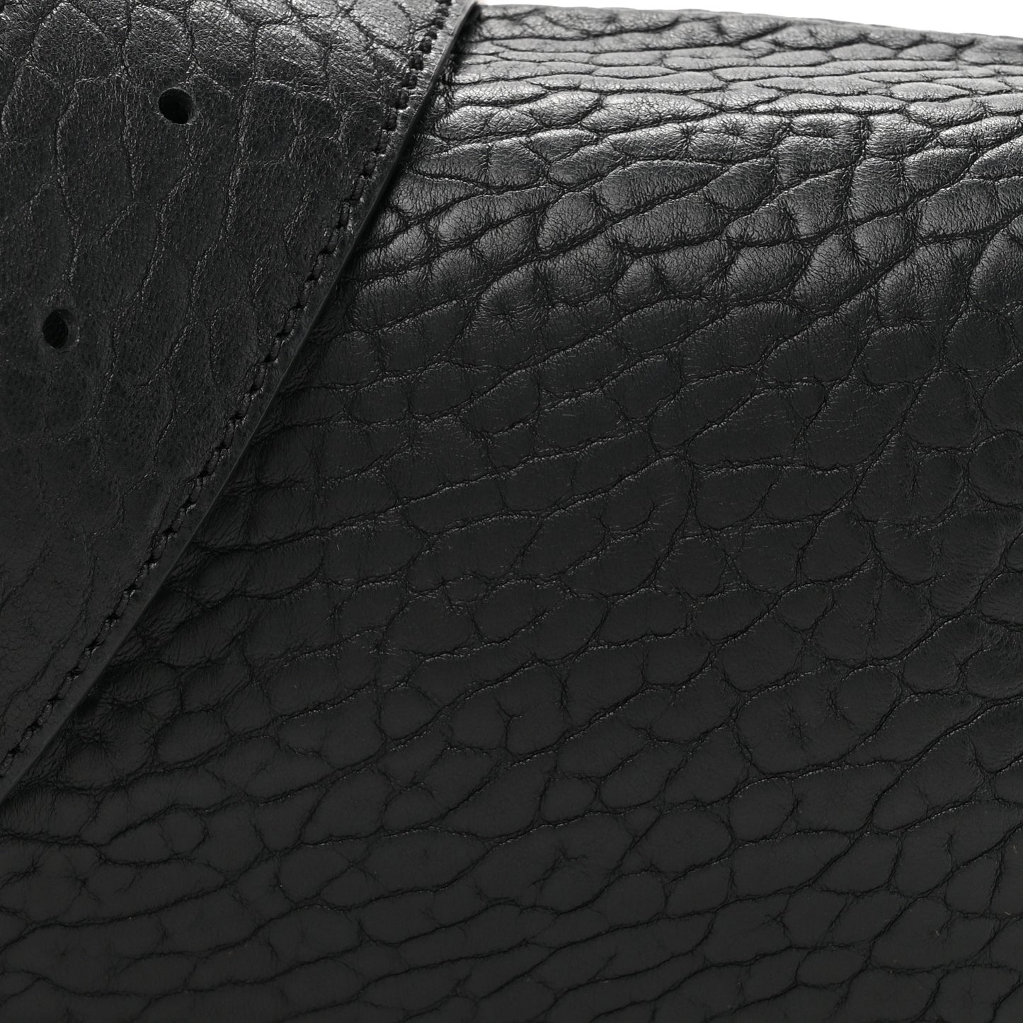 Pebbled Lambskin Small Ricco Shoulder Bag Black