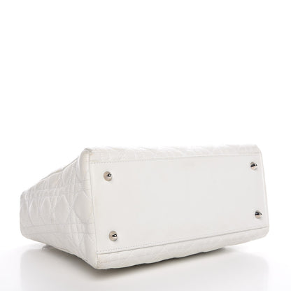 Christian Dior Lambskin Cannage Medium Lady Dior White 5 of 23