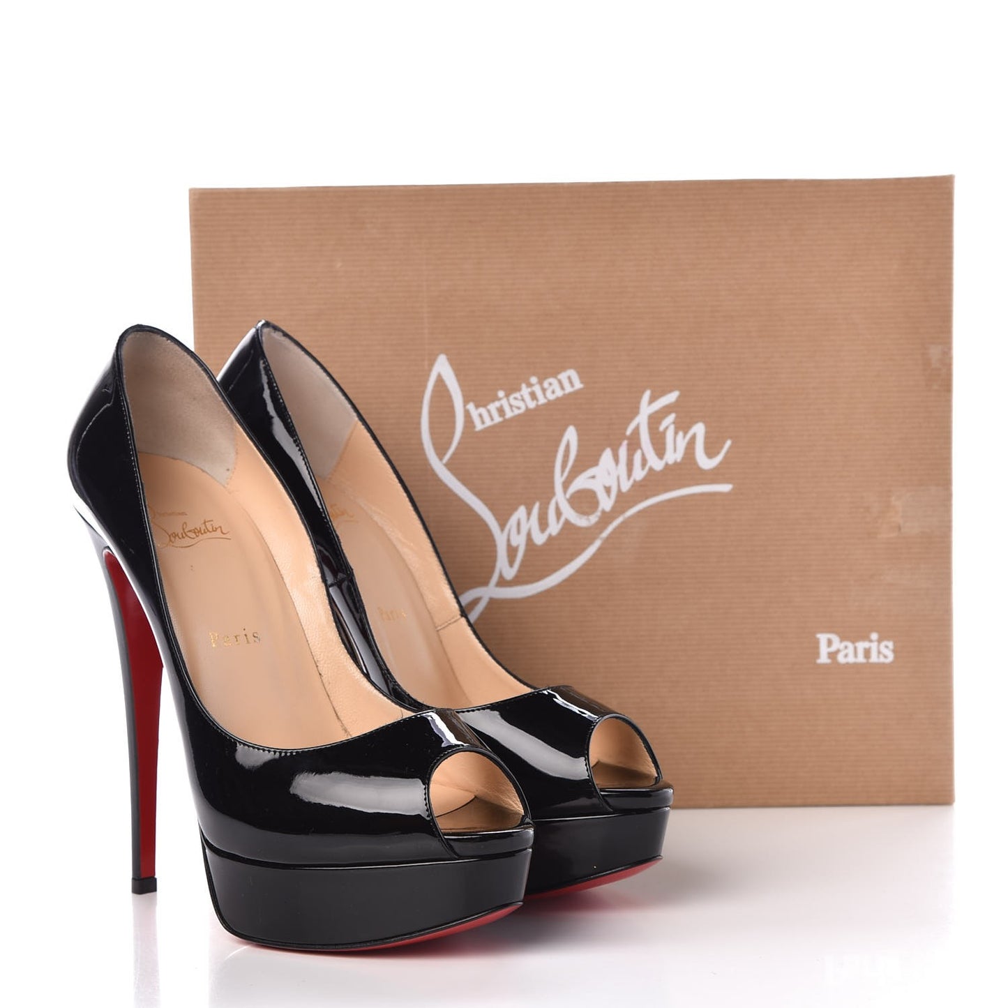 Patent Lady Peep 150 Pumps 39 Black
