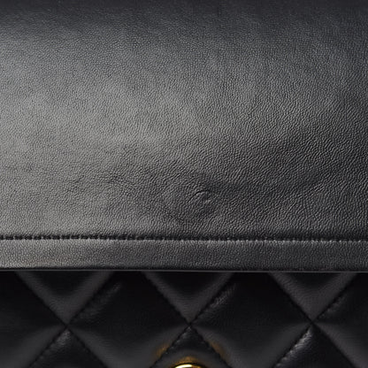 Chanel Lambskin Quilted Jumbo Double Flap Black 16 of 17
