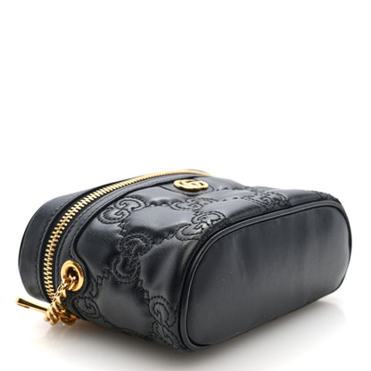 Gucci Calfskin GG Matelasse Mini Top Handle Bag Black 4 of 9