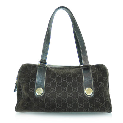 Gucci Guccissima Suede Charmy Small Boston Brown 1 of 12