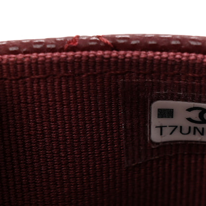 Chanel Caviar Quilted Flap Card Holder Wallet Burgundy 8 of 9