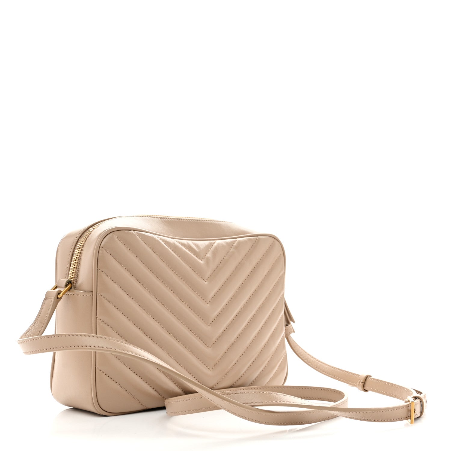 Saint Laurent Calfskin Matelasse Monogram Lou Camera Bag Dark Beige 3 of 10