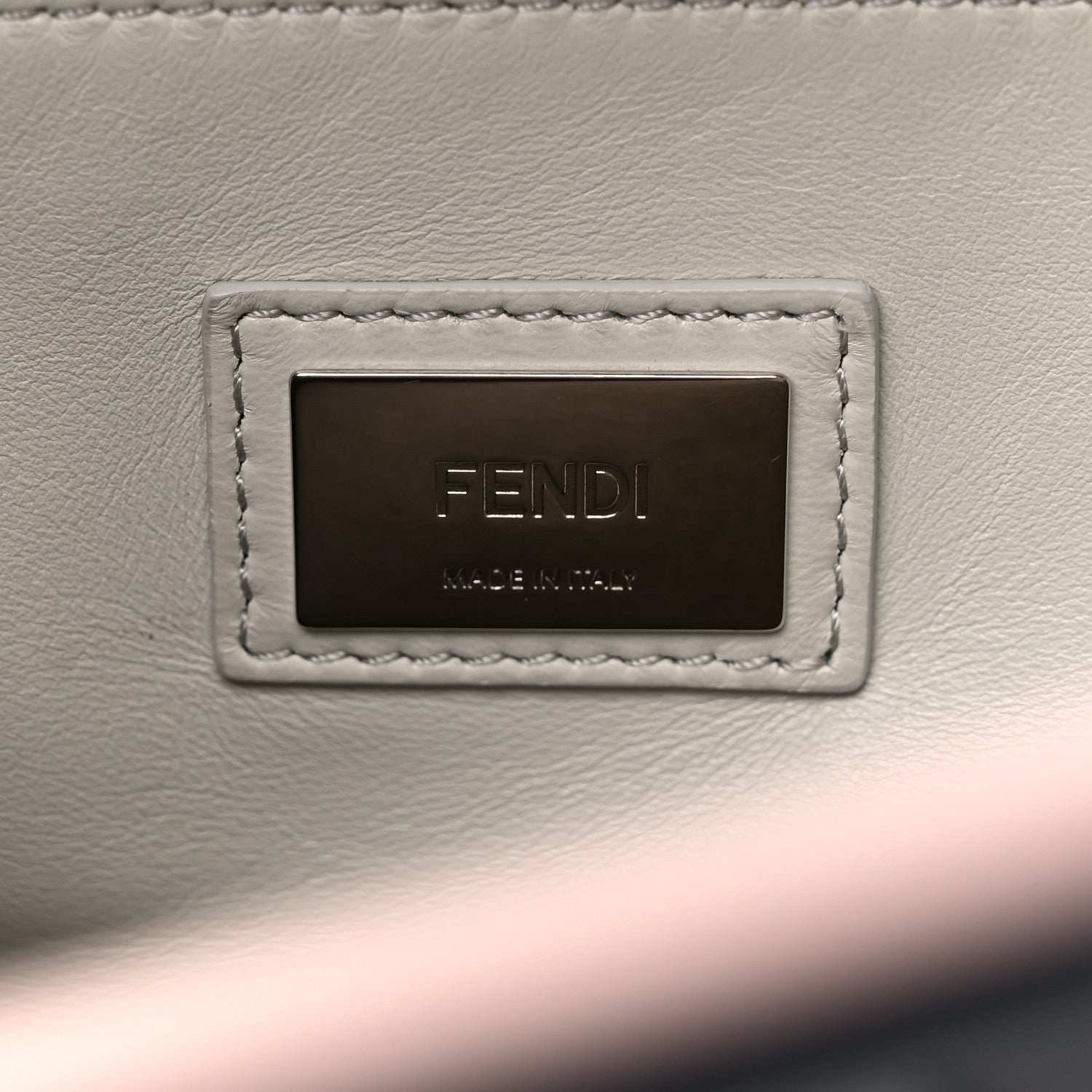 Fendi Vitello Seta Shiny Nappa Medium Peekaboo Iconic Satchel Soap Opale 7 of 13