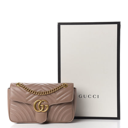 Gucci Calfskin Matelasse Small GG Marmont Shoulder Bag Porcelain Rose 12 of 12
