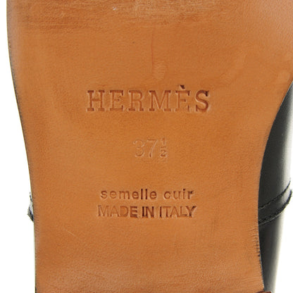 Hermes Box Calfskin Equestrian Land Boots 37.5 Black 7 of 7