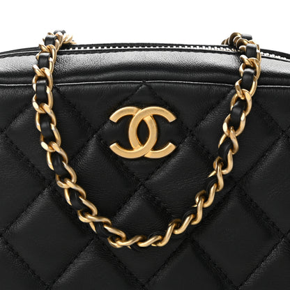 Chanel Lambskin Quilted CC Pearl Crush Camera Case Black 10 of 11