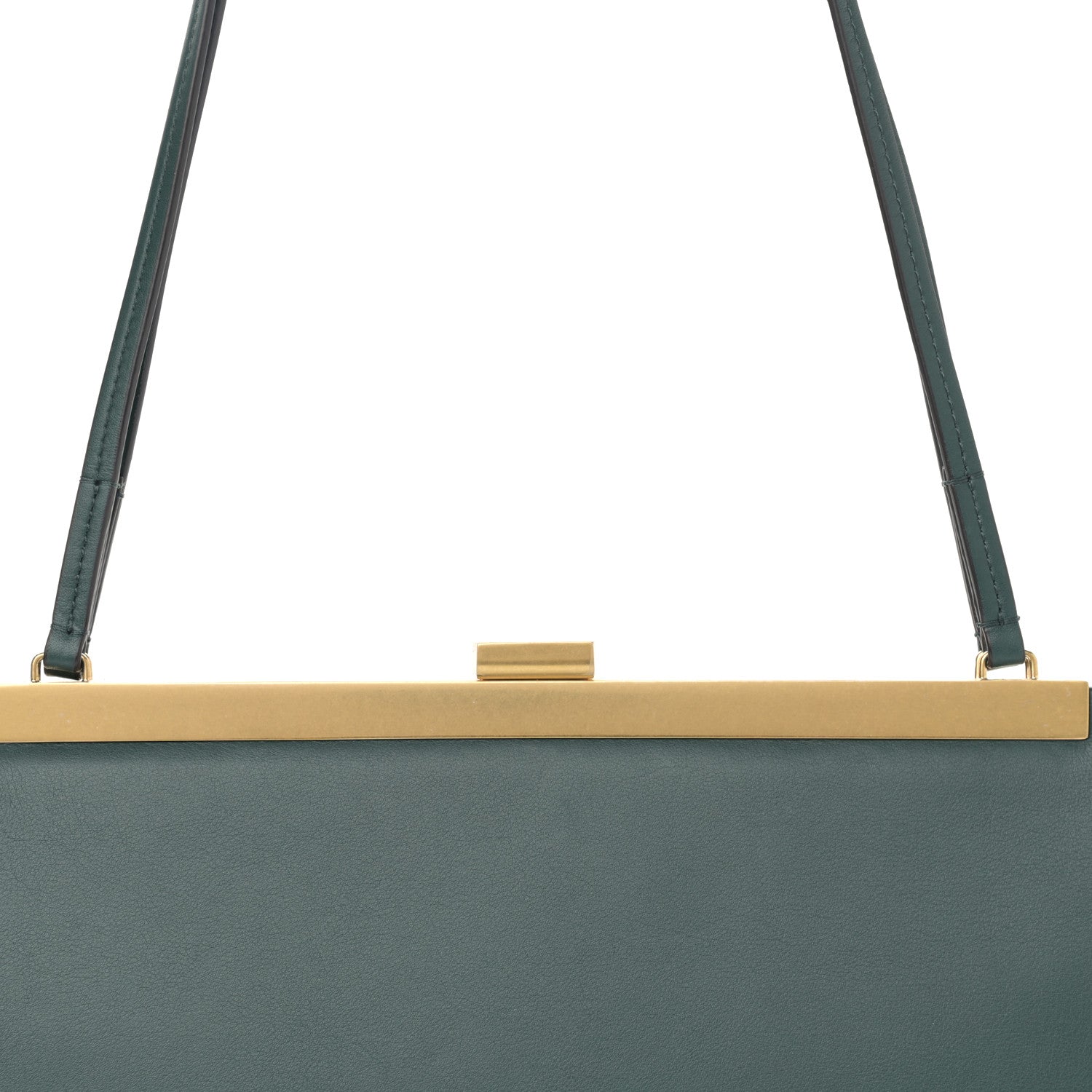 Celine Smooth Calfskin Medium Clasp Shoulder Bag Forest 9 of 11
