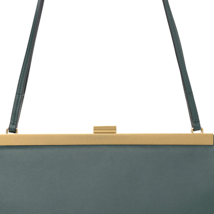 Celine Smooth Calfskin Medium Clasp Shoulder Bag Forest 9 of 11