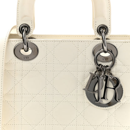 Christian Dior Lambskin Cannage Small My ABCDior Lady Dior White 8 of 11