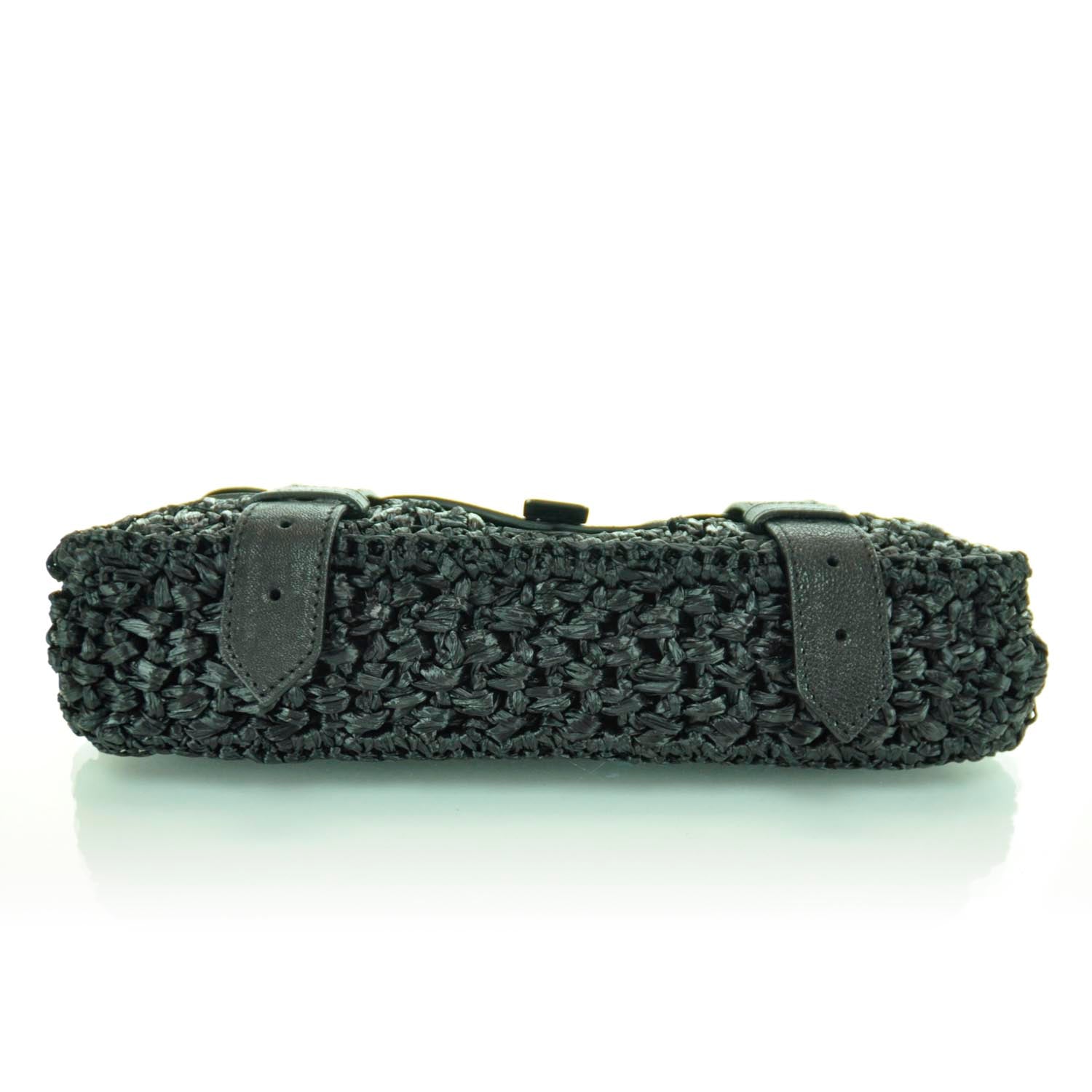 Proenza Schouler Raffia Leather PS1 Clutch Black 5 of 11