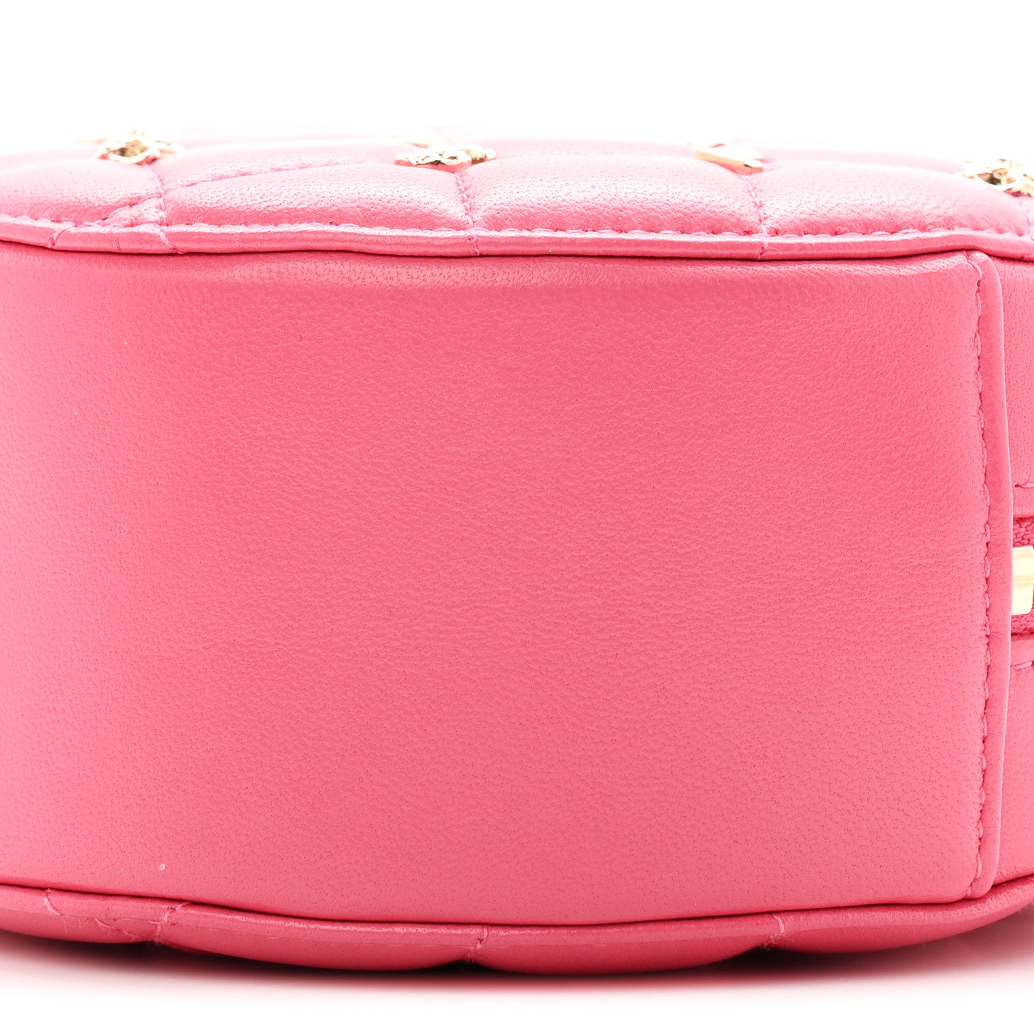 Chanel Lambskin Quilted All About Chanel Round Clutch With Chain Pink 10 of 11