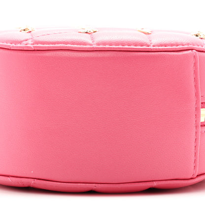 Chanel Lambskin Quilted All About Chanel Round Clutch With Chain Pink 10 of 11