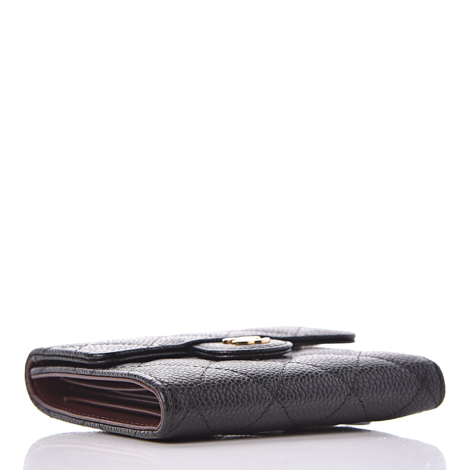 Chanel Caviar Quilted Compact Flap Wallet Black 4 of 9