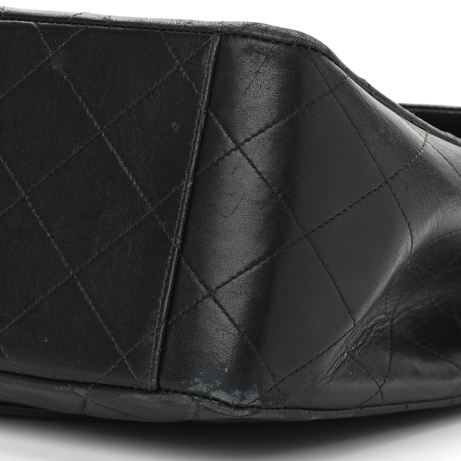 Chanel Lambskin Quilted XL Jumbo Single Flap Black 9 of 12
