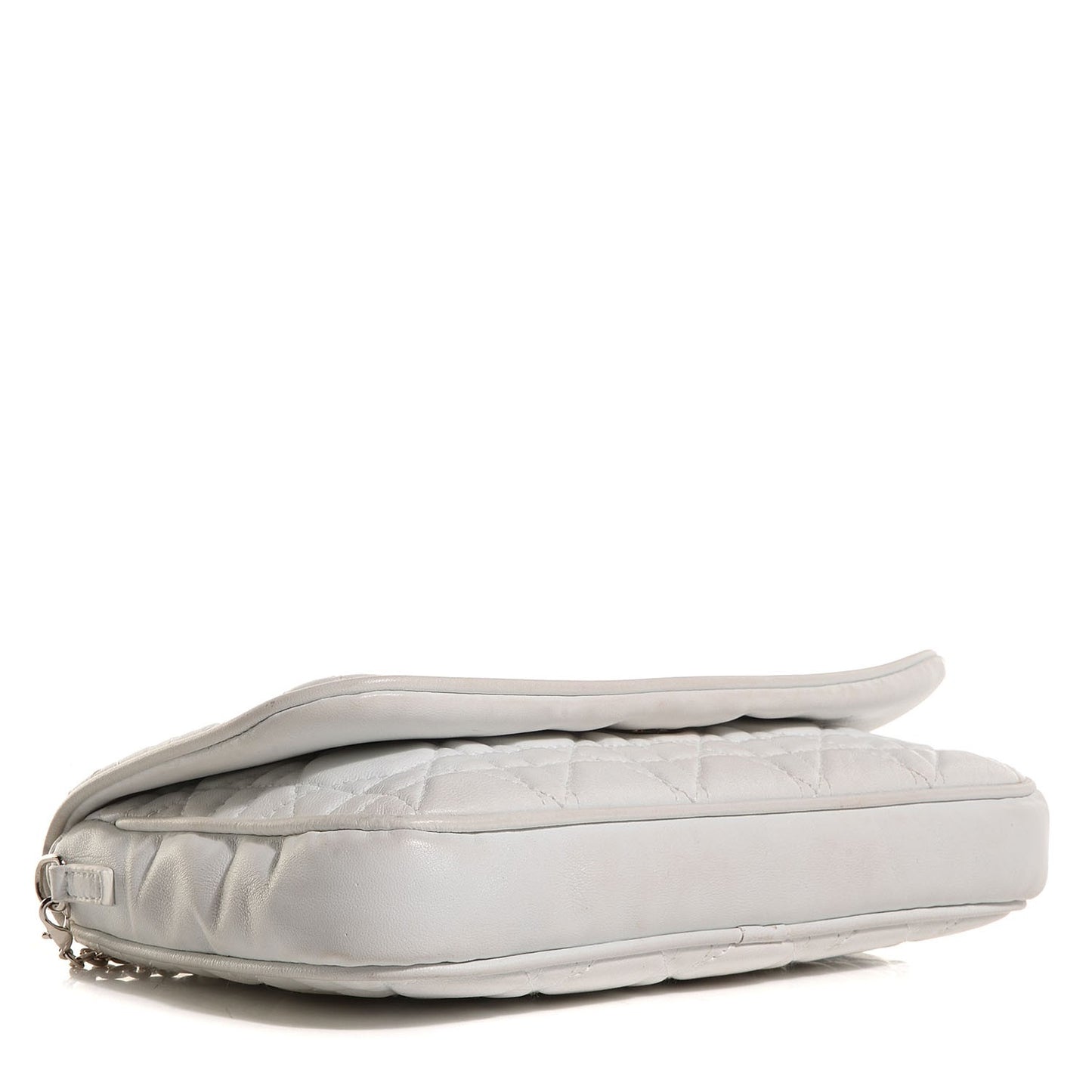Lambskin Cannage Lady Dior Pochette White