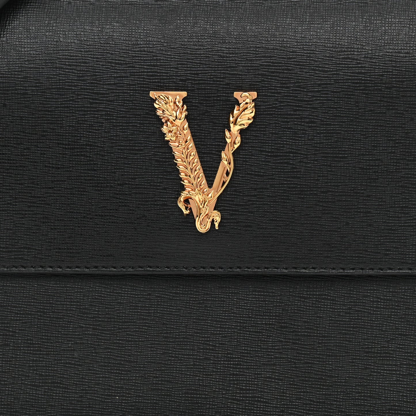 Saffiano Virtus Small Shoulder Bag Black