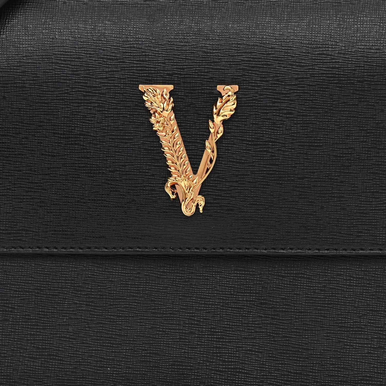 Versace Saffiano Virtus Small Shoulder Bag Black 8 of 12
