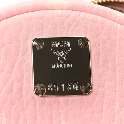 MCM Visetos Side Stud X-Mini Stark Bebe Boo Backpack Soft Pink 6 of 9