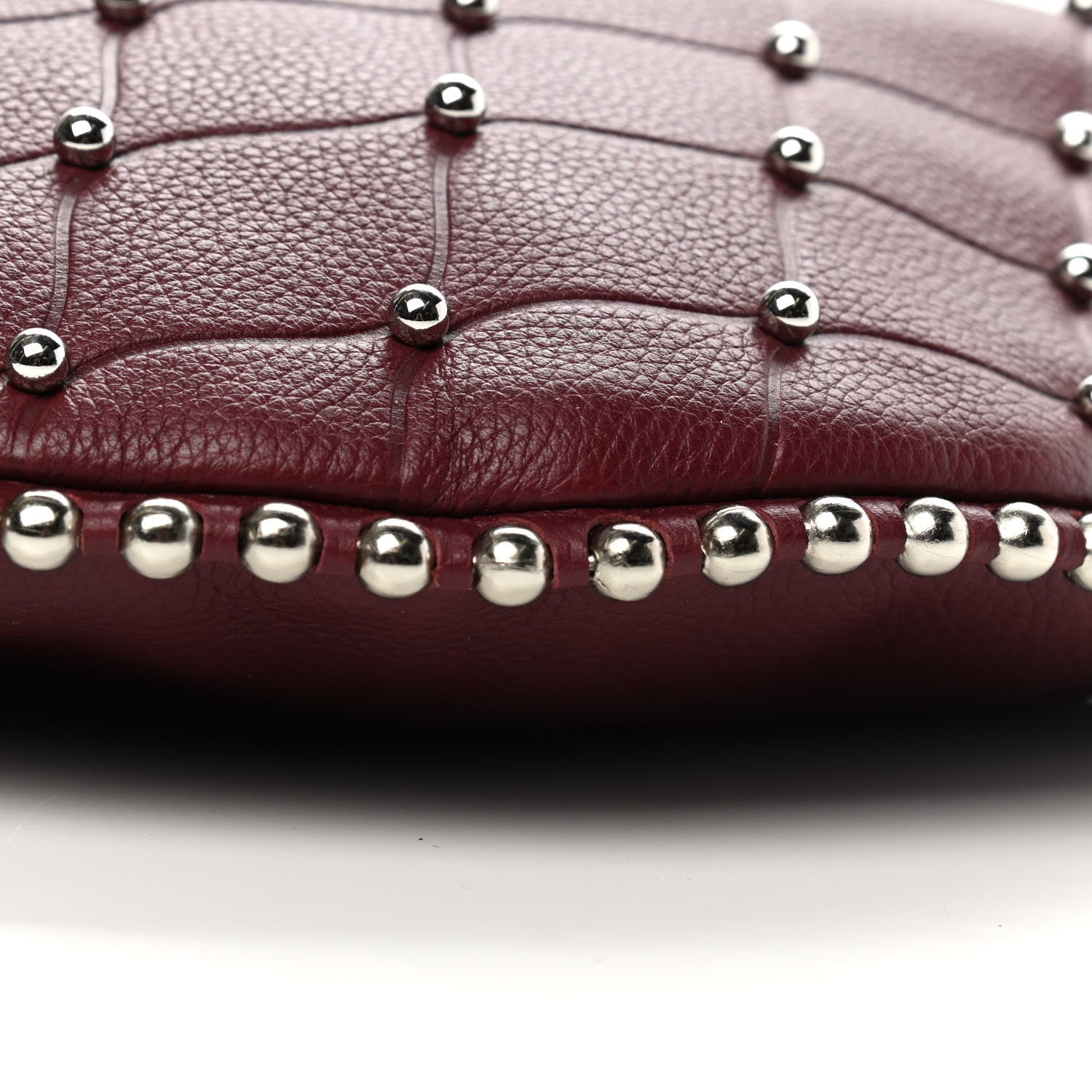 Alexander Wang Pebbled Calfskin Studded Roxy Hobo Burgundy 12 of 12