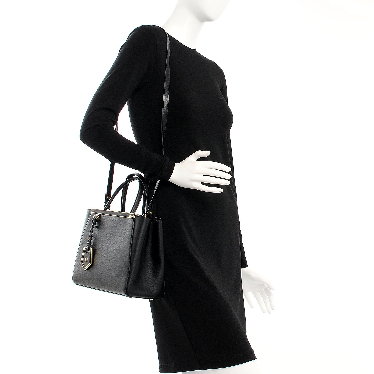 Fendi Vitello Elite Petite 2Jours Tote Black 2 of 9