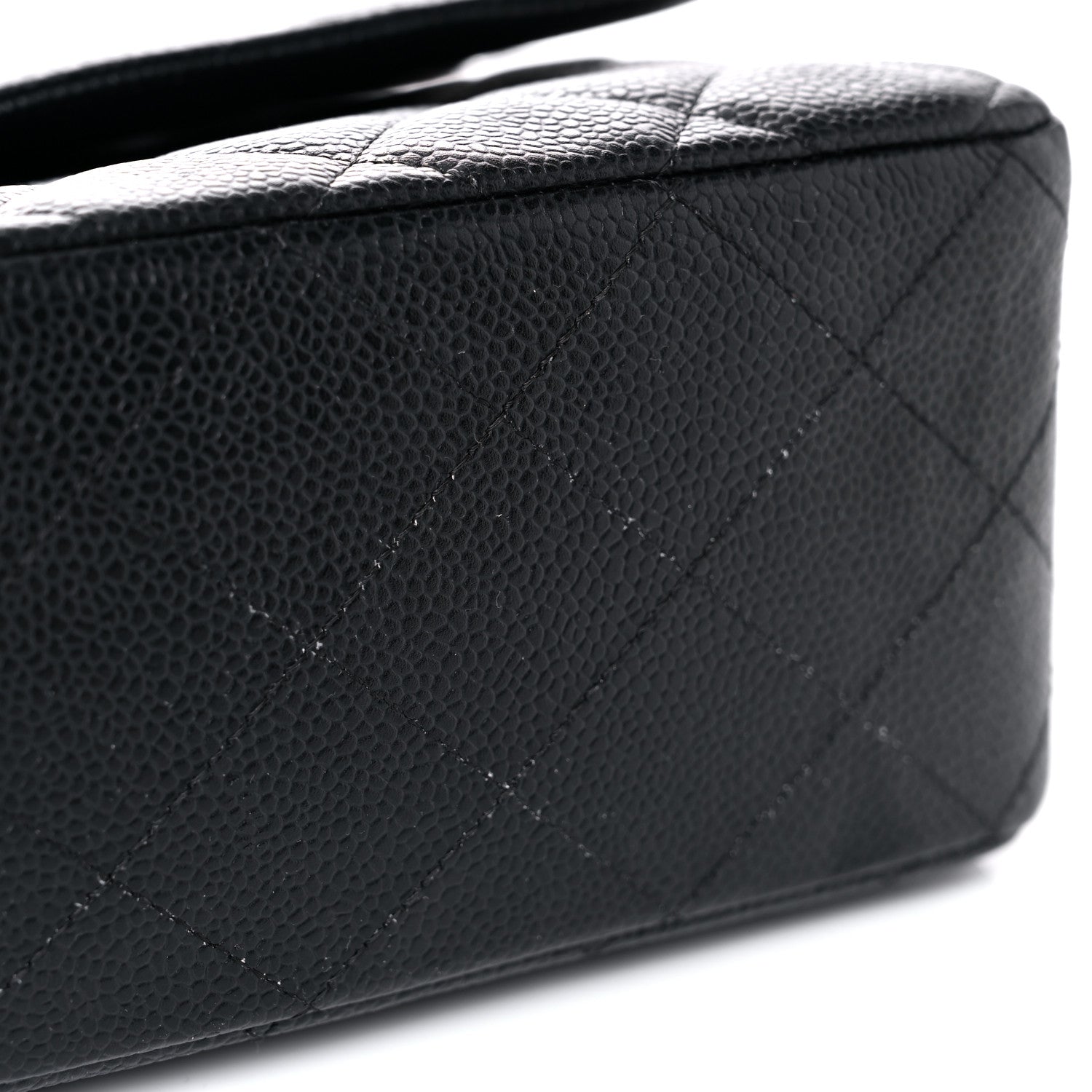 Chanel Caviar Quilted Jumbo Single Flap Black 17 of 22