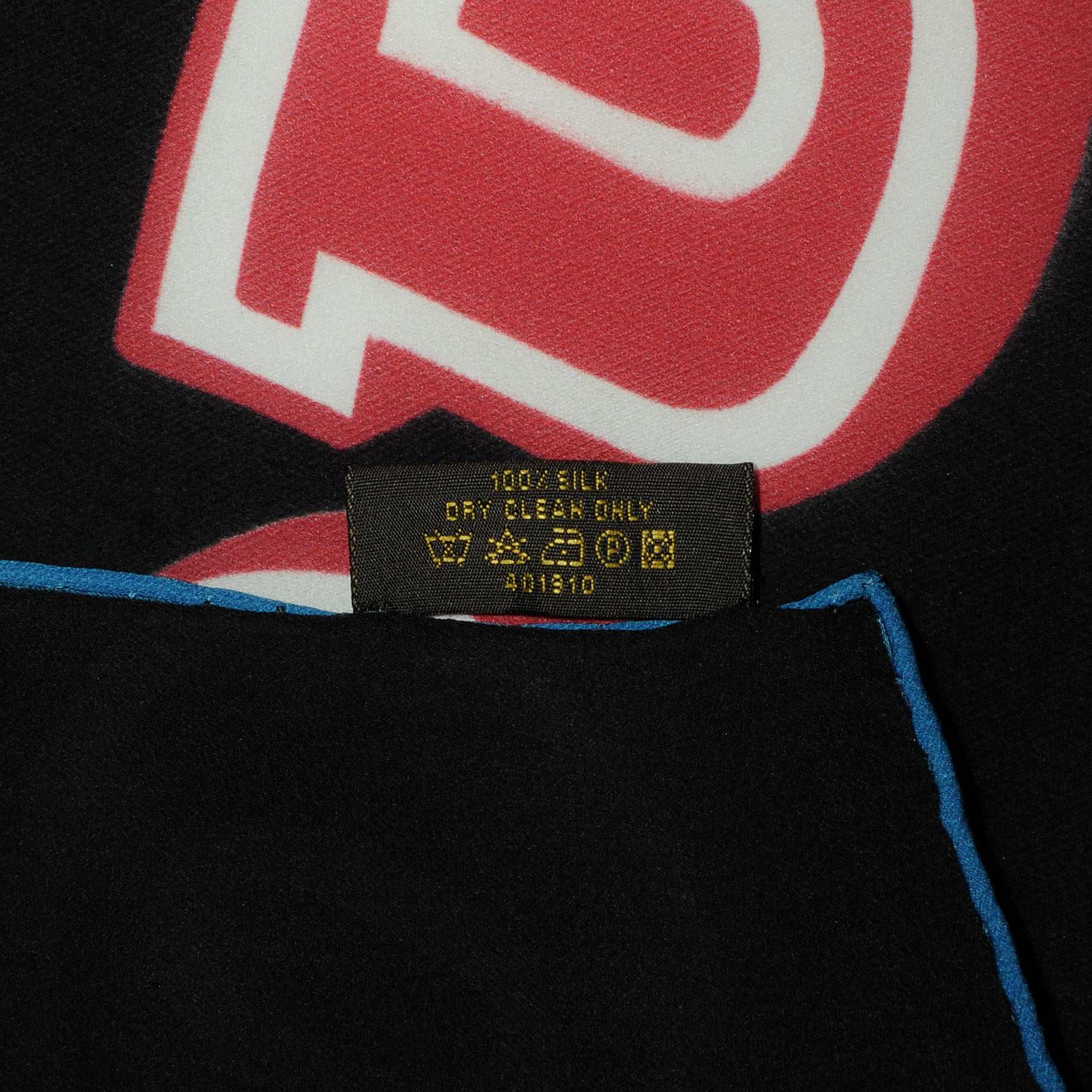 Louis Vuitton Silk Neon Great Adventures Giant Square Scarf Black 4 of 4