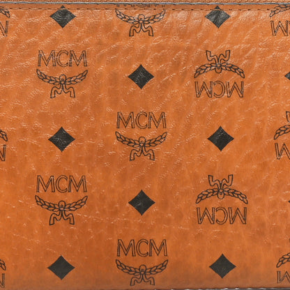 MCM Visetos Large Zip Around Wallet Cognac 7 of 9