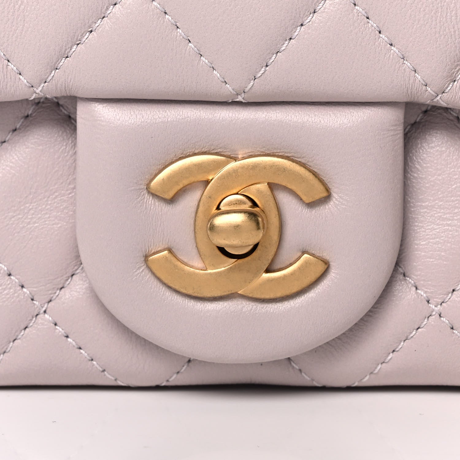 Chanel Lambskin Quilted Mini Pearl Crush Flap Light Purple 10 of 11