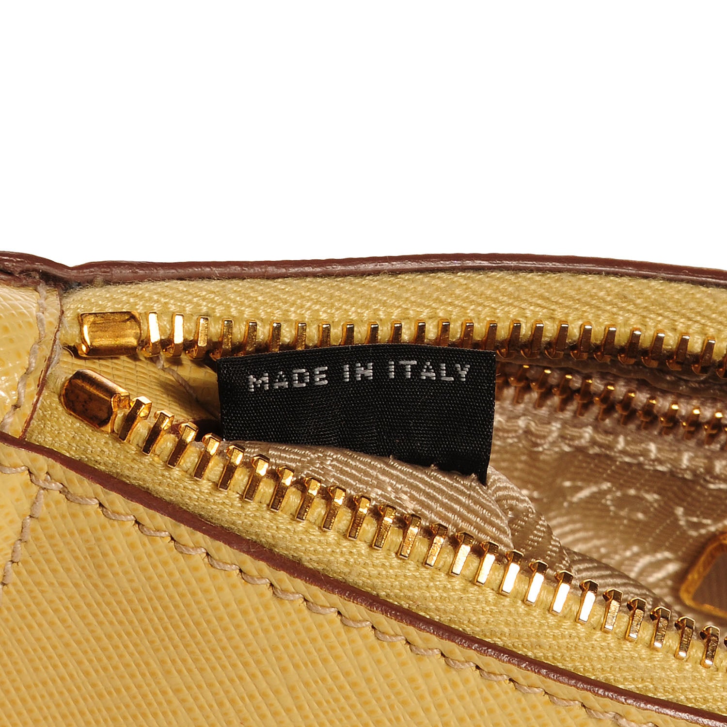 Prada Saffiano Colour Bi-Color Pochette Ananas Talco 8 of 9