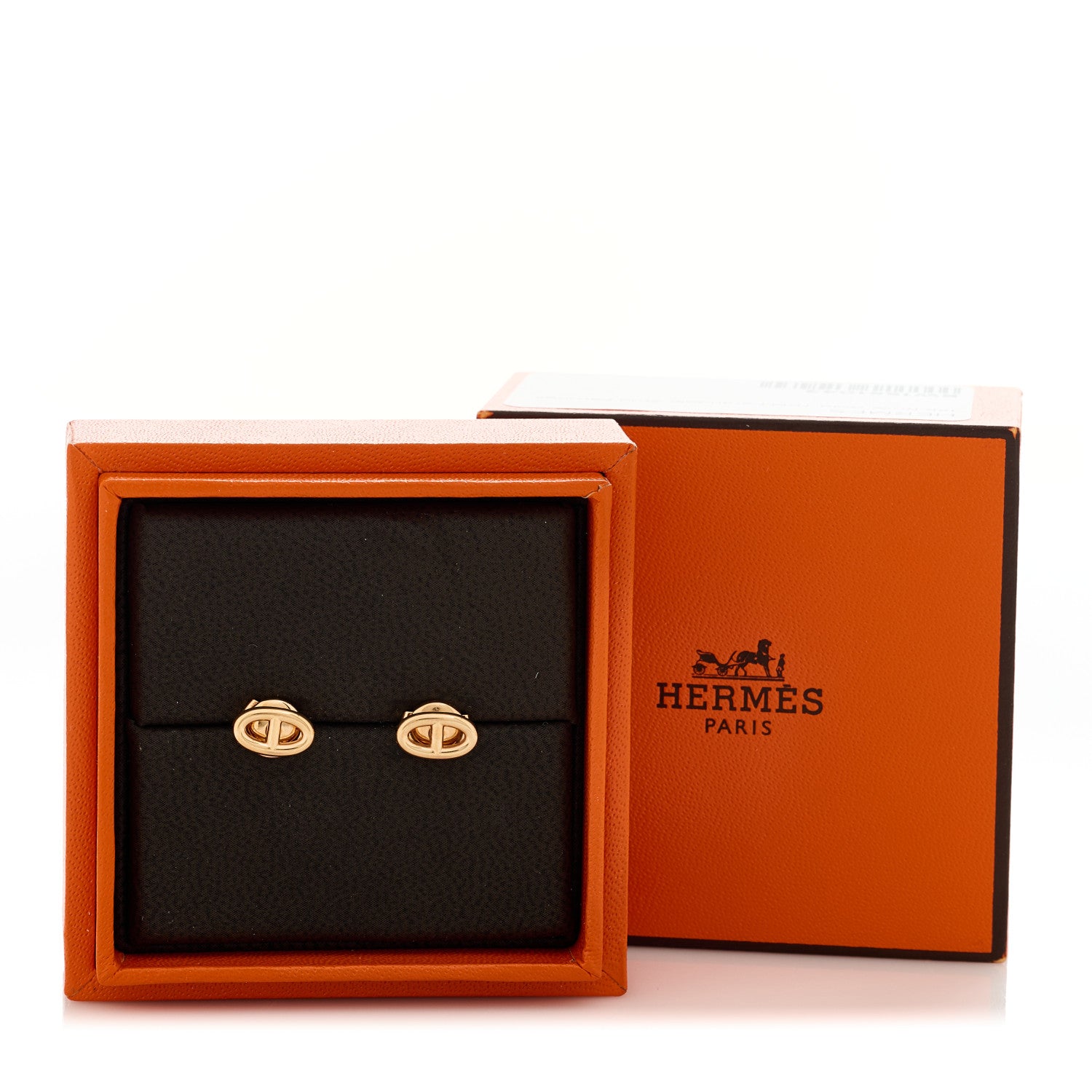 Hermes 18K Rose Gold TPM Farandole Stud Earrings 5 of 5