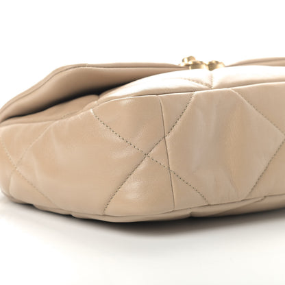 Chanel Lambskin Quilted Medium Chanel 19 Flap Dark Beige 5 of 8