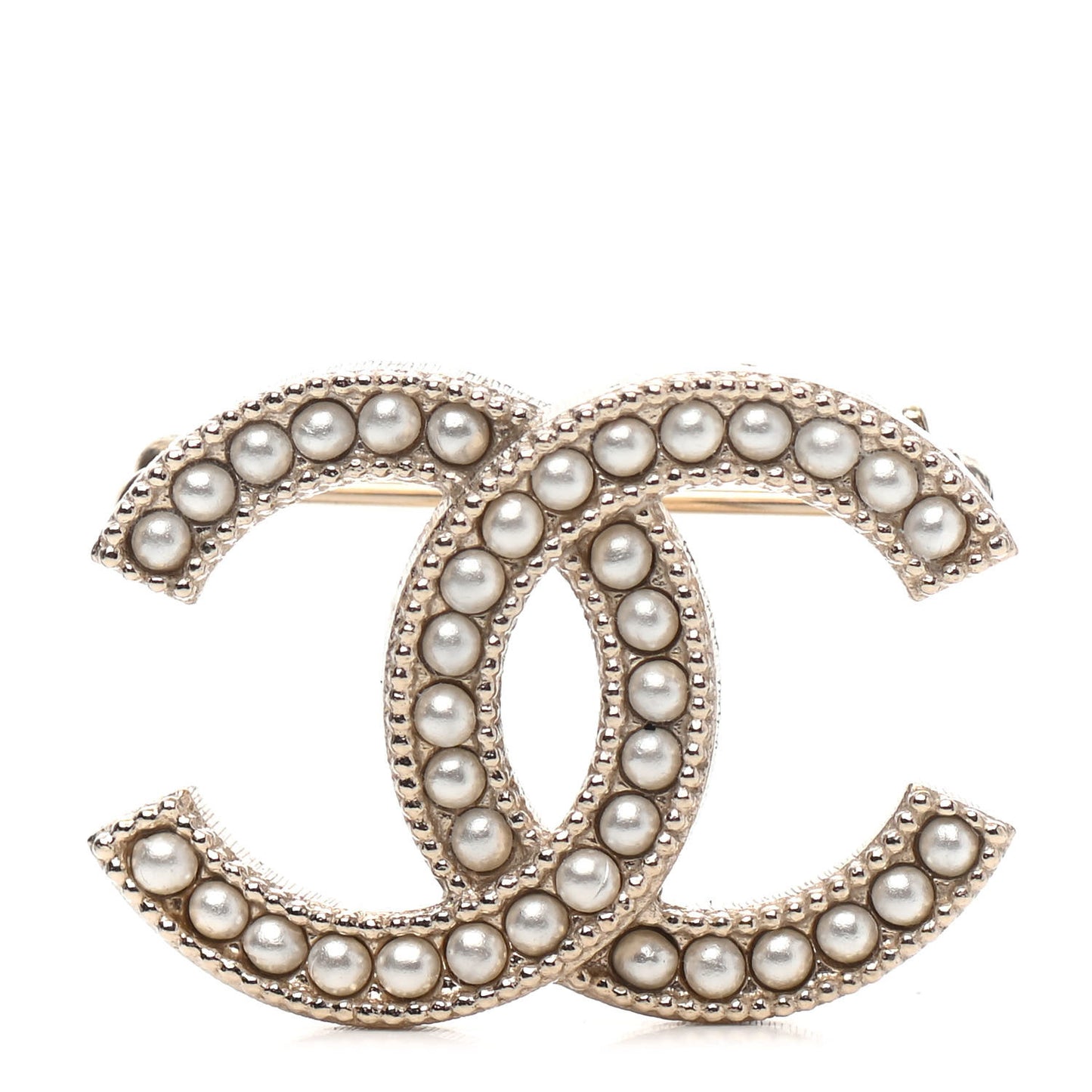 Pearl CC Brooch Light Gold