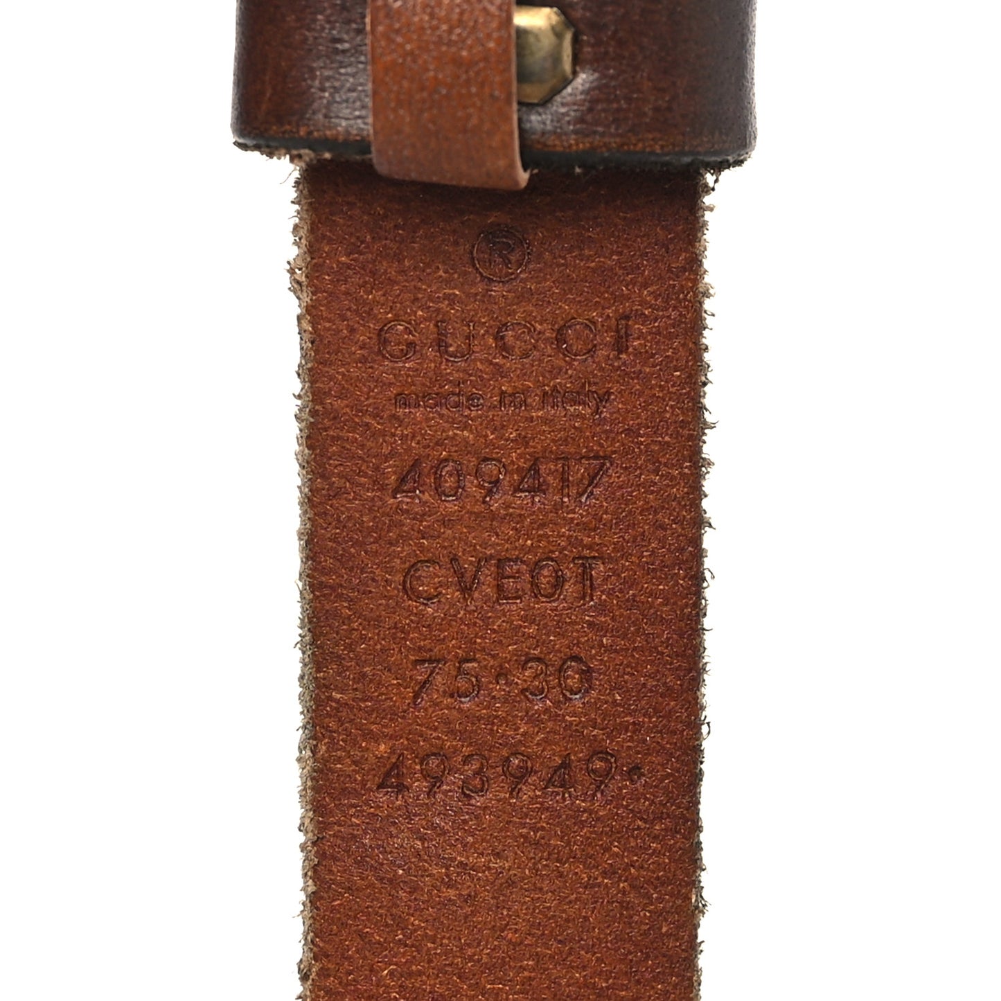 Faded Calfskin Double G 20mm Belt 75 30 Cuir