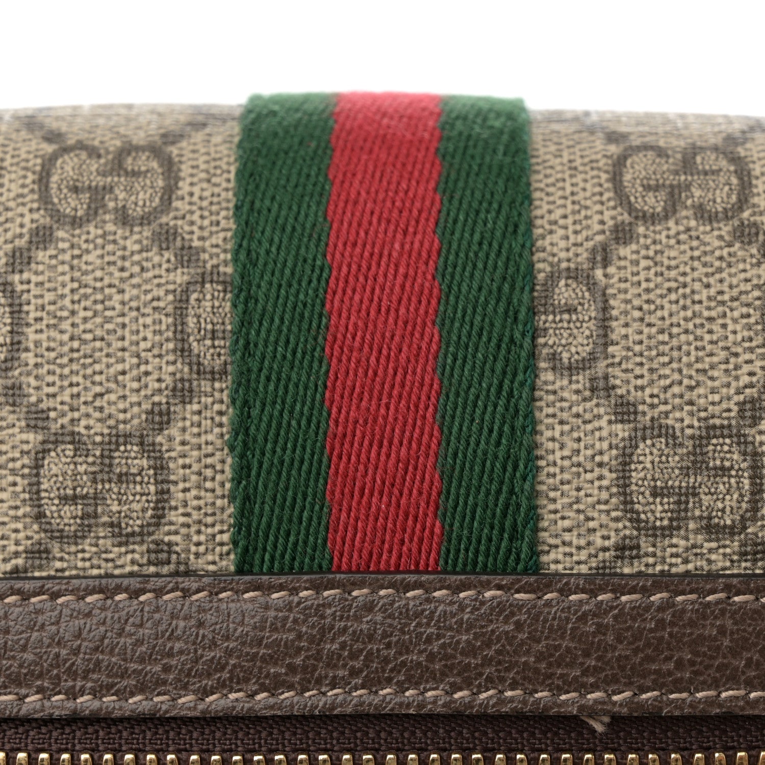 Gucci GG Supreme Monogram Web Small Ophidia Belt Bag 85 34 Dark Brown 16 of 17