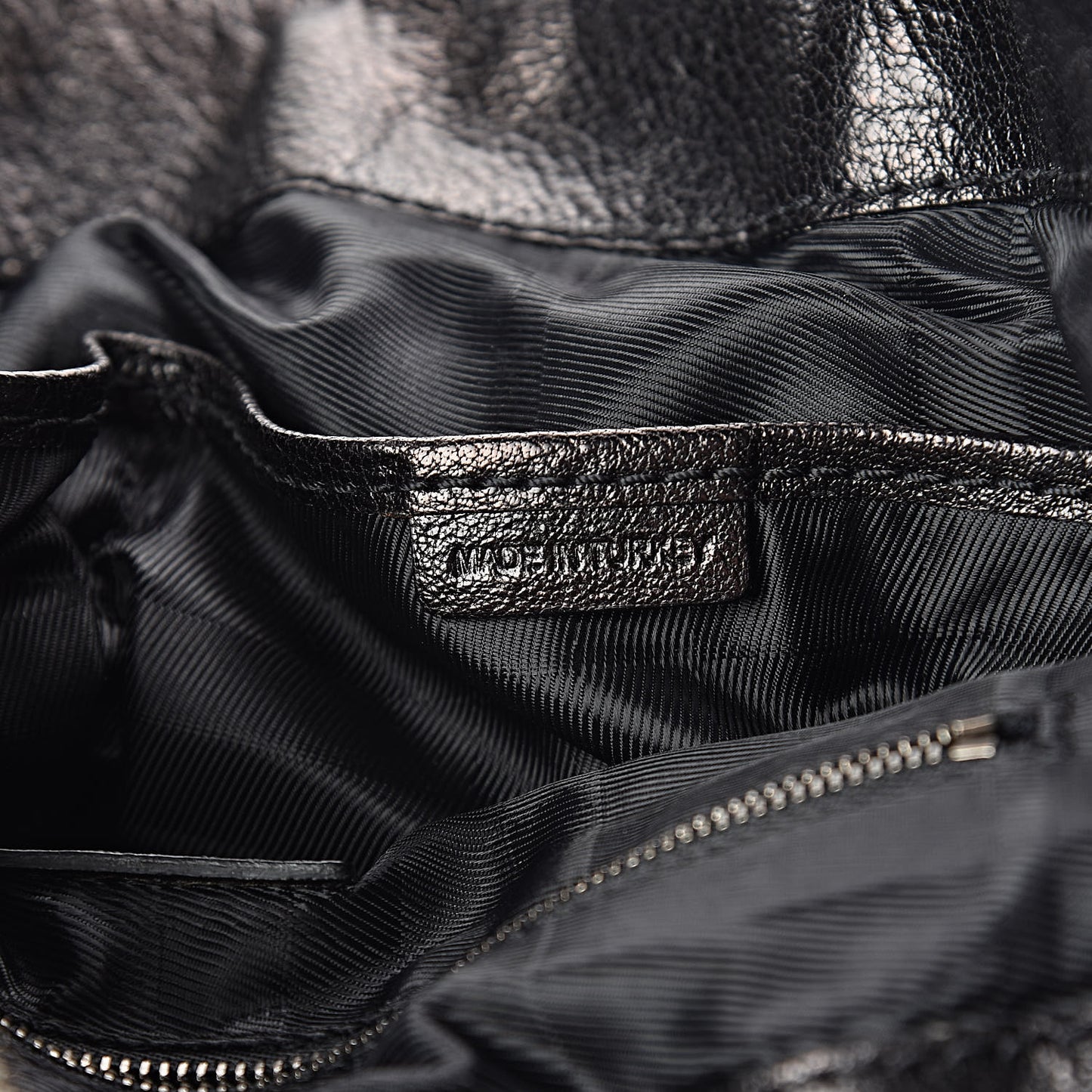 Calfskin Chain Satchel Black