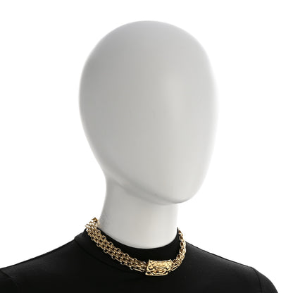 Chanel Metal CC Chain Flap Bag Choker Necklace Gold 2 of 7